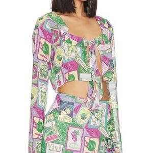 LPA Ramona Tie Front Top